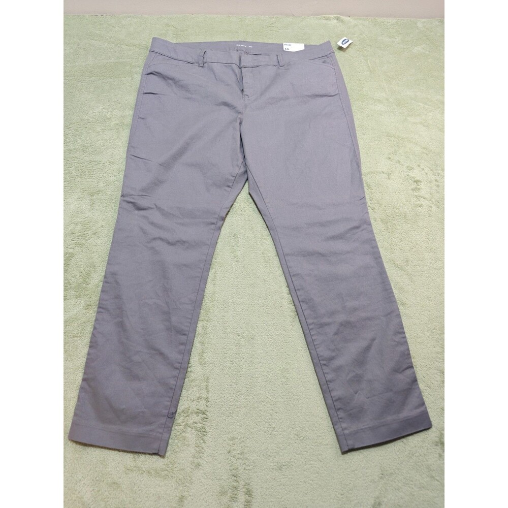 Old Navy Womens 16 Pixie Pants Gray Stretch Ankle Work Pants NWT 39x27